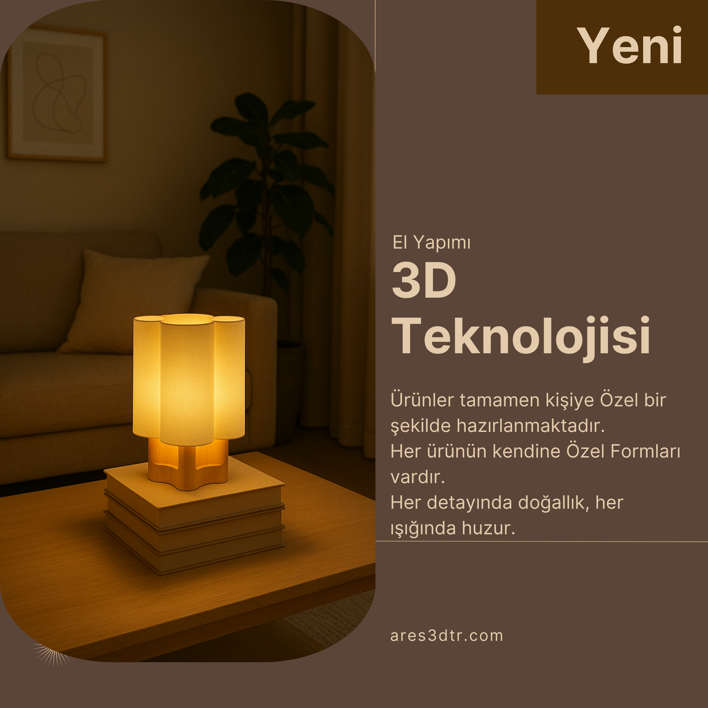 Ares3D Masa Üstü Abajur